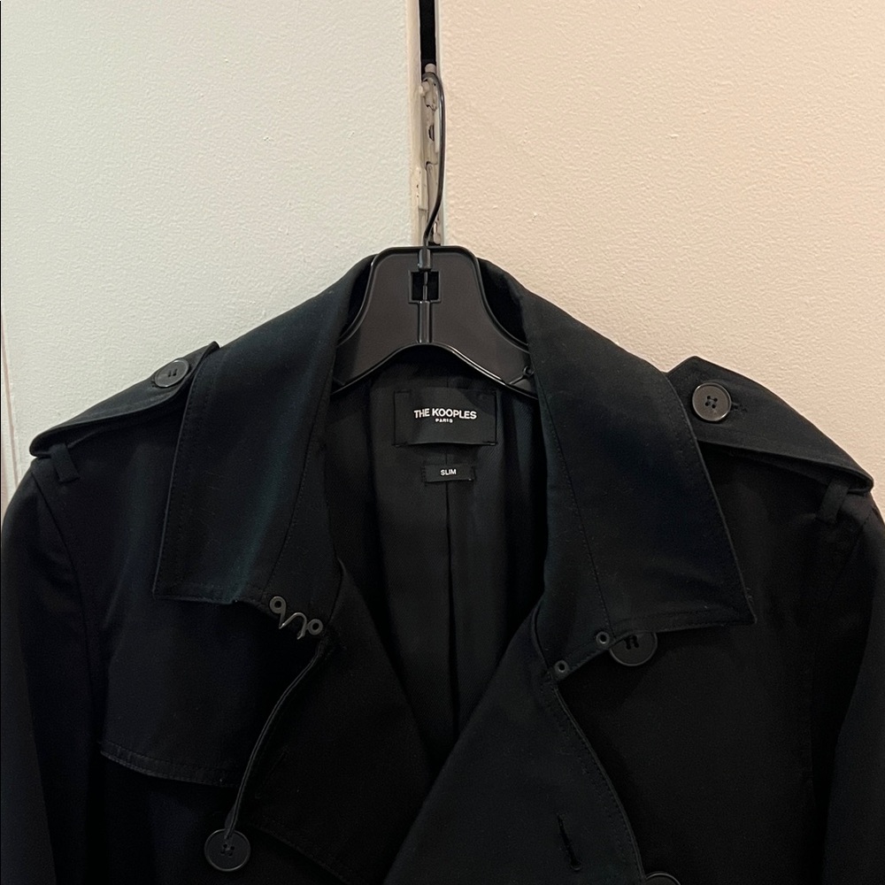 The Kooples Classic Black Trench Coat